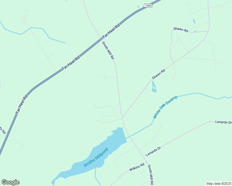 map of restaurants, bars, coffee shops, grocery stores, and more near 3119 Smith Mill Road in Lumberton