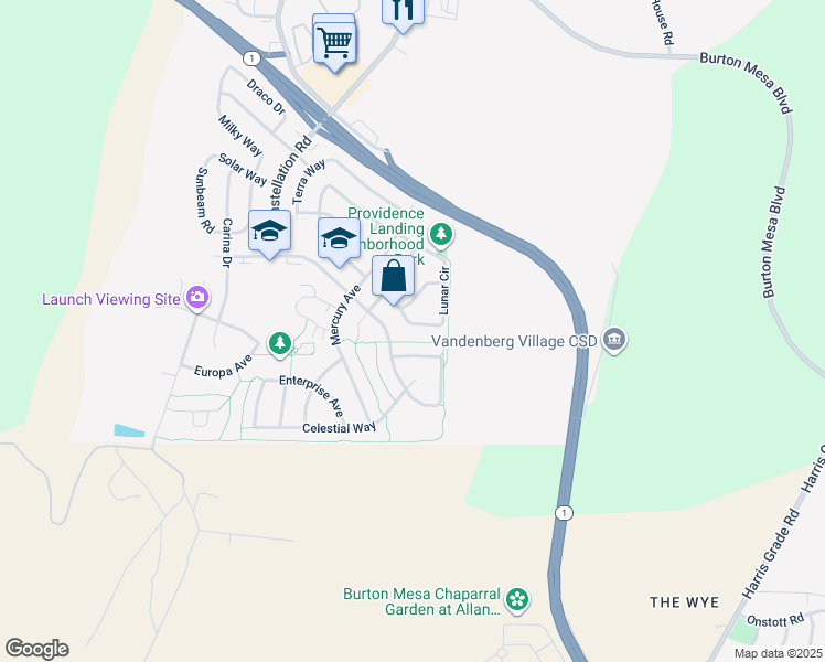 map of restaurants, bars, coffee shops, grocery stores, and more near 532 Palomar Circle in Lompoc