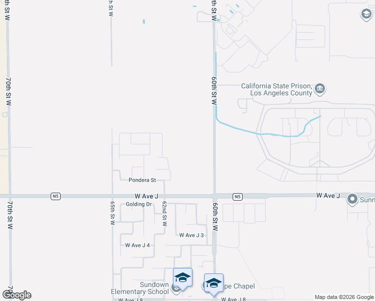 map of restaurants, bars, coffee shops, grocery stores, and more near 60 West Avenue J in Del Sur