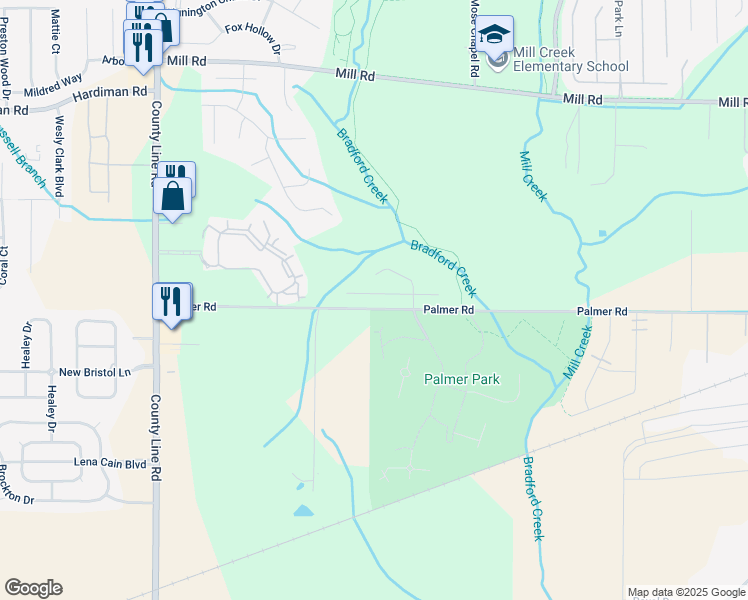 map of restaurants, bars, coffee shops, grocery stores, and more near 133 Walking Trail Way in Madison