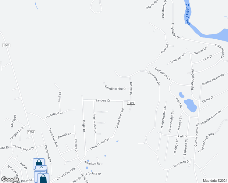 map of restaurants, bars, coffee shops, grocery stores, and more near 515 Aberdineshire Court in Hubert