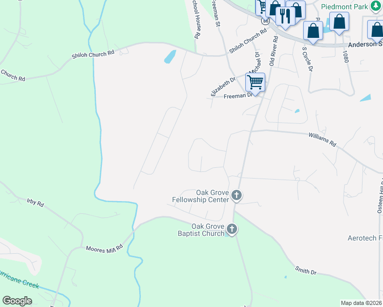 map of restaurants, bars, coffee shops, grocery stores, and more near 340 Allingham Road in Piedmont