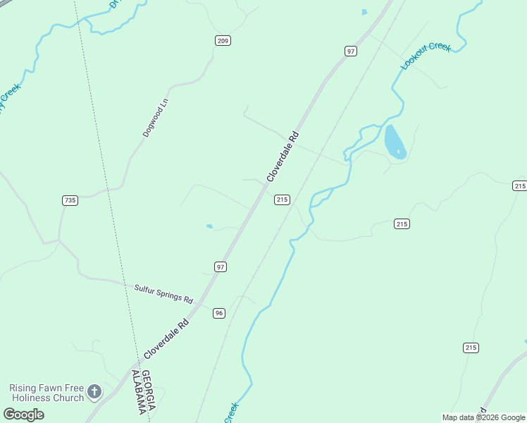 map of restaurants, bars, coffee shops, grocery stores, and more near 4243 Cloverdale Road in Rising Fawn