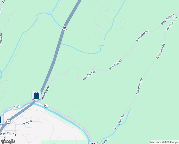 map of restaurants, bars, coffee shops, grocery stores, and more near 603 Greenfield Road in Ellijay
