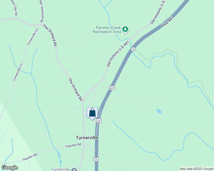 map of restaurants, bars, coffee shops, grocery stores, and more near 3790 Old Historic U.S.441 in Clarkesville