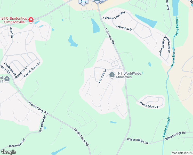 map of restaurants, bars, coffee shops, grocery stores, and more near 301 Ashington Drive in Simpsonville