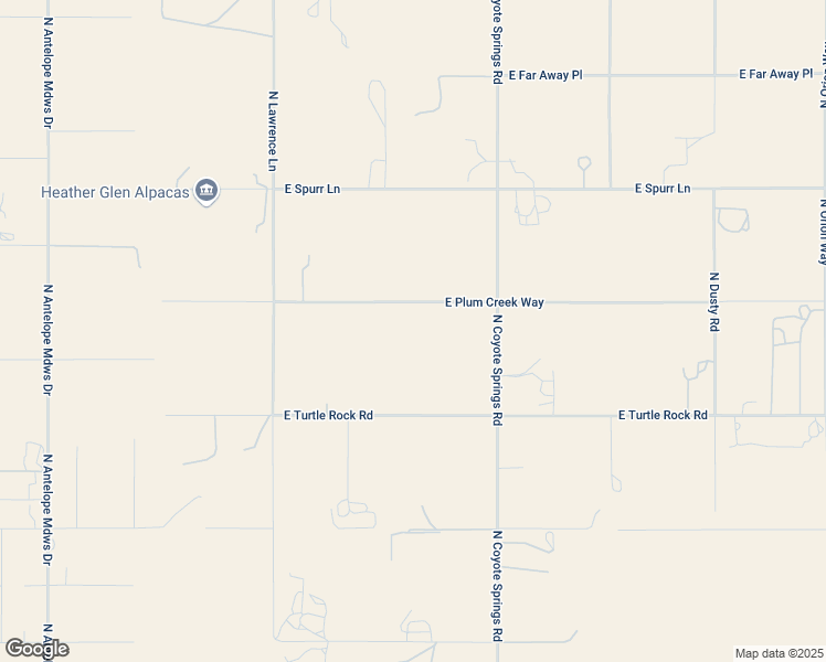 map of restaurants, bars, coffee shops, grocery stores, and more near 8501-8799 East Plum Creek Way in Prescott Valley