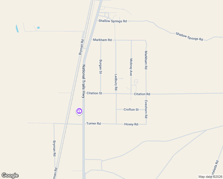 map of restaurants, bars, coffee shops, grocery stores, and more near Ledbury Road in San Bernardino County