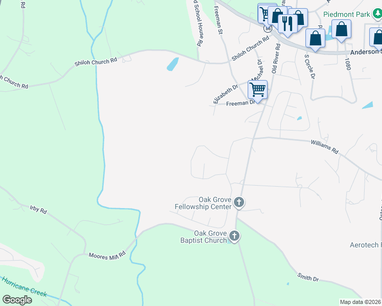 map of restaurants, bars, coffee shops, grocery stores, and more near 340 Allingham Road in Piedmont