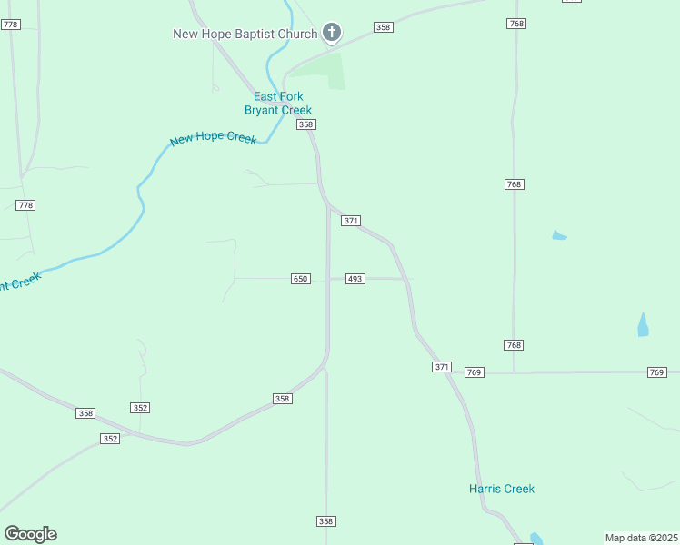 map of restaurants, bars, coffee shops, grocery stores, and more near 2554 County Road 493 in Pisgah