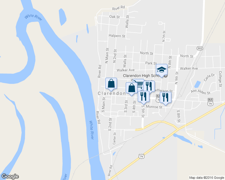 map of restaurants, bars, coffee shops, grocery stores, and more near 164 N 2nd St in Clarendon