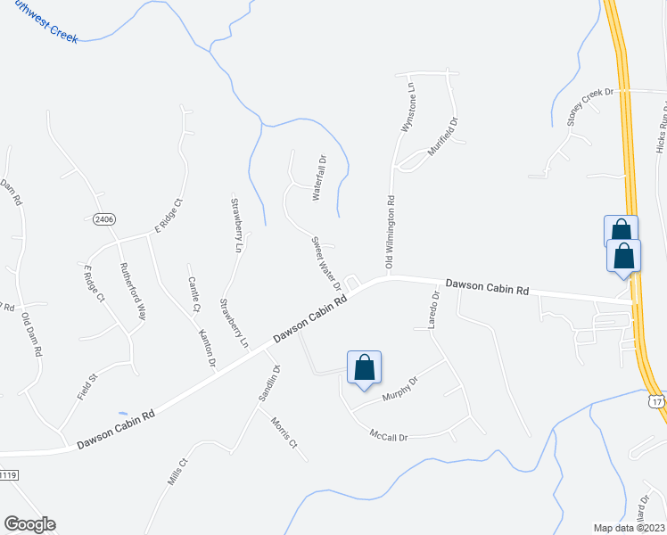 map of restaurants, bars, coffee shops, grocery stores, and more near 102 Sweetwater Drive in Jacksonville