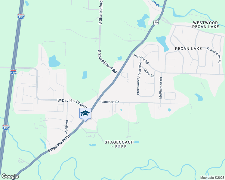 map of restaurants, bars, coffee shops, grocery stores, and more near 5907 Stagecoach Road in Little Rock