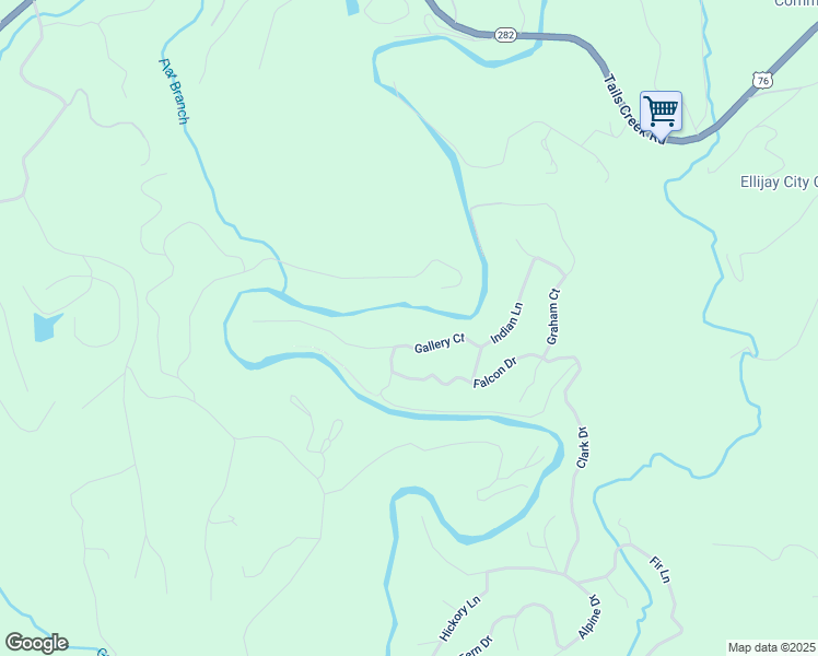 map of restaurants, bars, coffee shops, grocery stores, and more near 210 Gallery Court in Ellijay