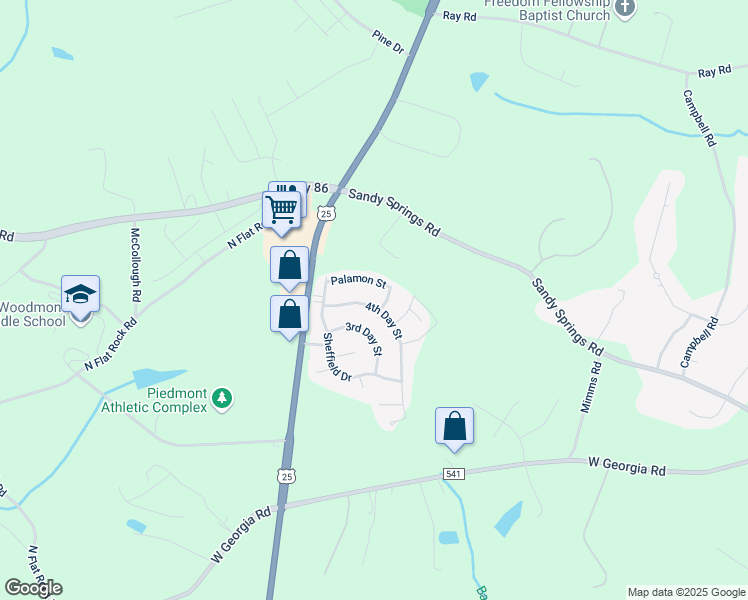 map of restaurants, bars, coffee shops, grocery stores, and more near 116 4th Day Street in Piedmont