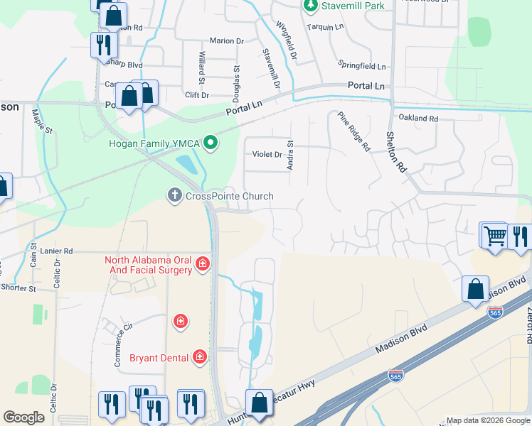 map of restaurants, bars, coffee shops, grocery stores, and more near 109 Napa Valley Way in Madison