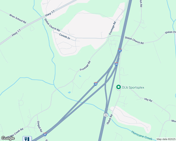 map of restaurants, bars, coffee shops, grocery stores, and more near 319 Hurricane Creek Road in Piedmont
