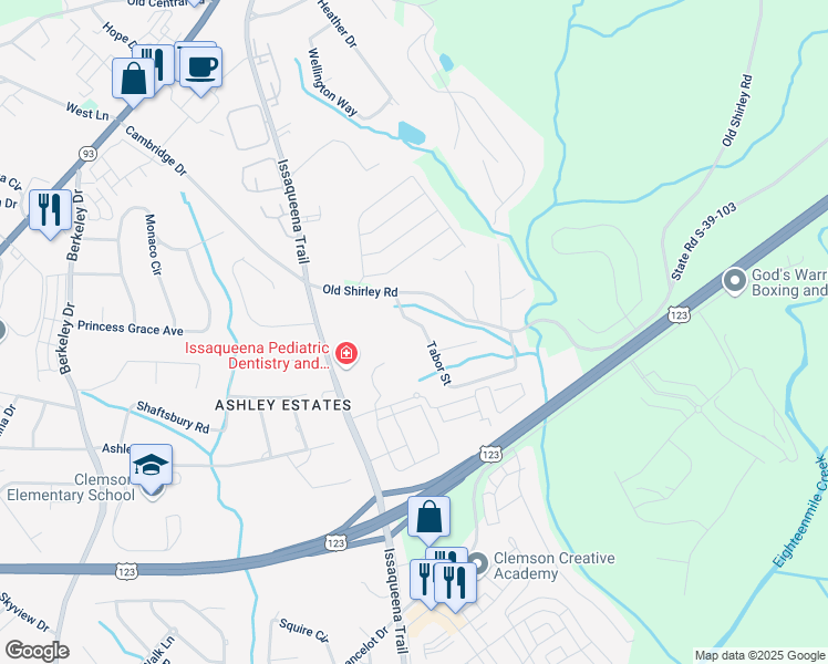 map of restaurants, bars, coffee shops, grocery stores, and more near 217 Tabor Street in Central