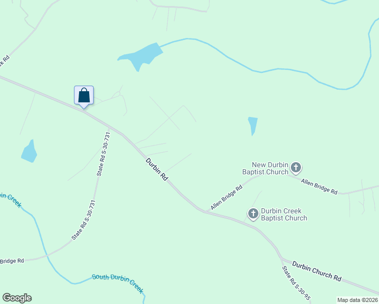 map of restaurants, bars, coffee shops, grocery stores, and more near 2393 Durbin Road in Fountain Inn