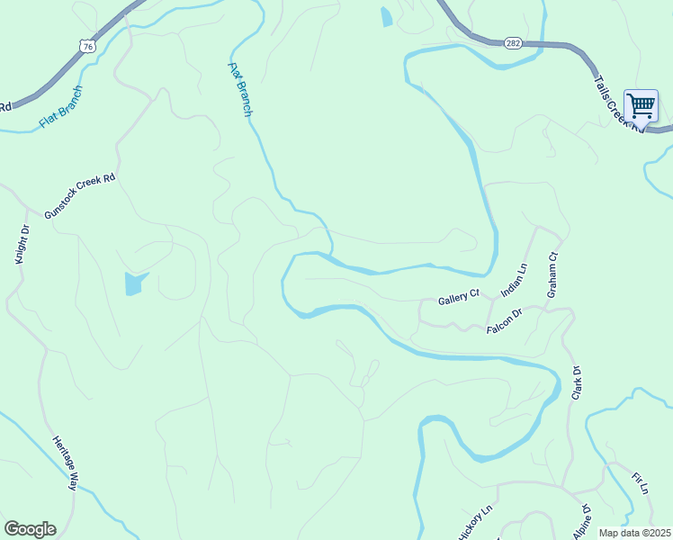 map of restaurants, bars, coffee shops, grocery stores, and more near 510 Gallery Court in Ellijay