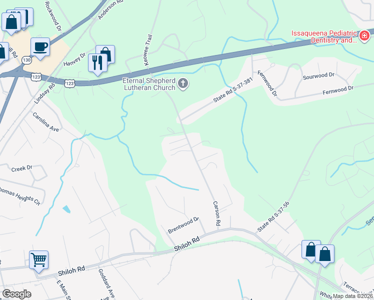 map of restaurants, bars, coffee shops, grocery stores, and more near 201-299 South Gate Drive in Seneca