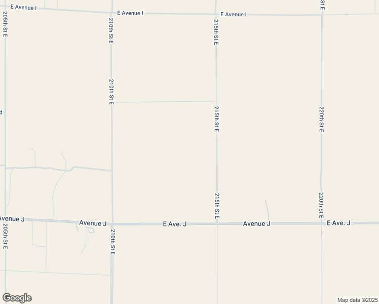 map of restaurants, bars, coffee shops, grocery stores, and more near 215th Street East in Lancaster