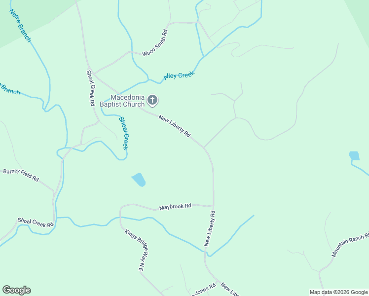 map of restaurants, bars, coffee shops, grocery stores, and more near 6167 New Liberty Road in Clarkesville