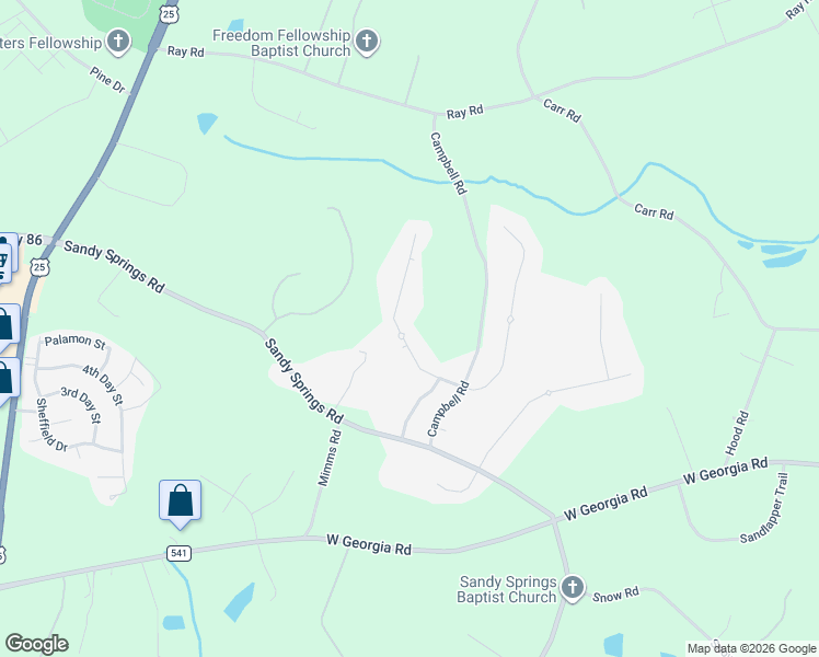 map of restaurants, bars, coffee shops, grocery stores, and more near 120 Largess Lane in Piedmont