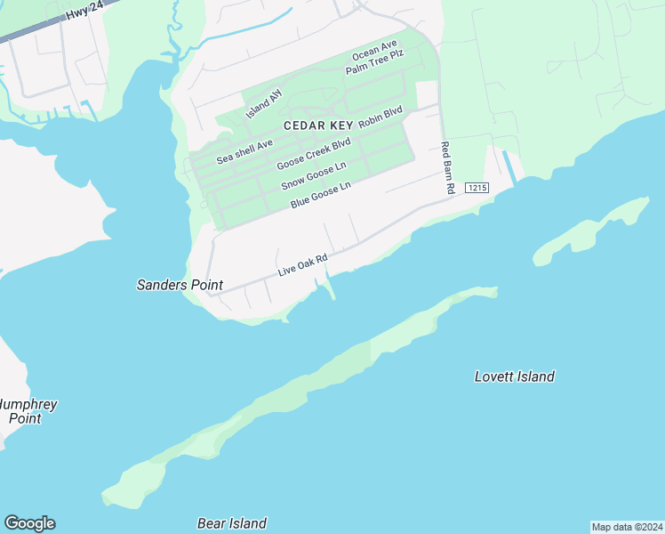 map of restaurants, bars, coffee shops, grocery stores, and more near 249 Live Oak Road in Newport