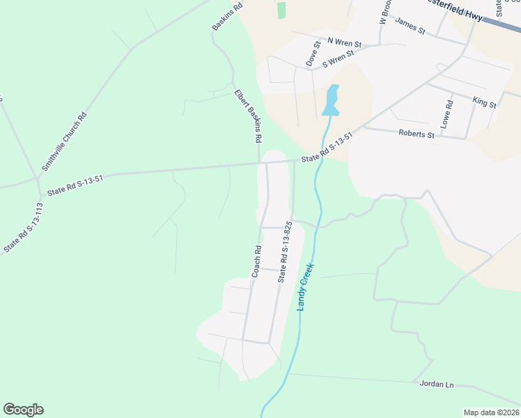 map of restaurants, bars, coffee shops, grocery stores, and more near 162 Coach Road in Cheraw