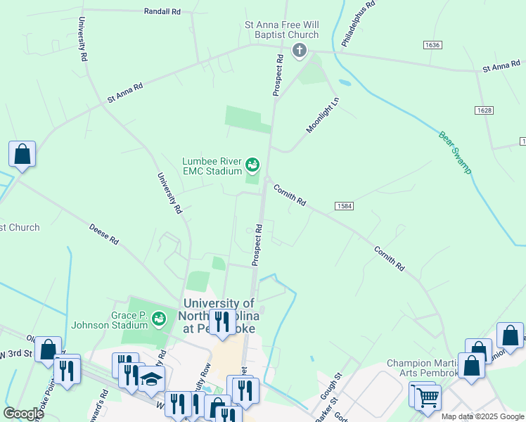 map of restaurants, bars, coffee shops, grocery stores, and more near 717f Prospect Road in Pembroke