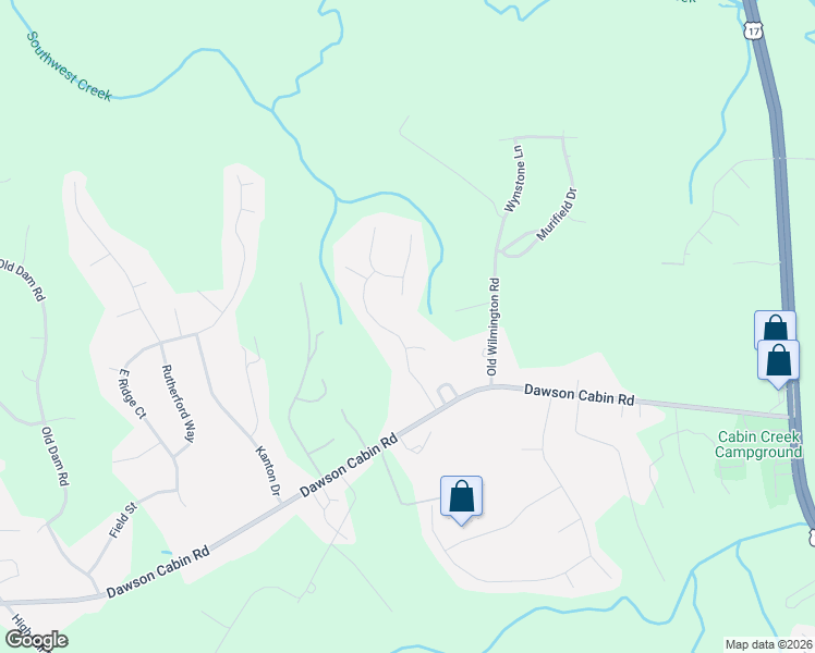map of restaurants, bars, coffee shops, grocery stores, and more near 203 Sugar Court in Jacksonville