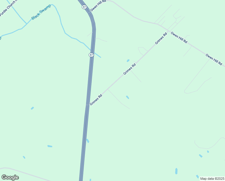 map of restaurants, bars, coffee shops, grocery stores, and more near Archie Grimes Lane in Bladen County