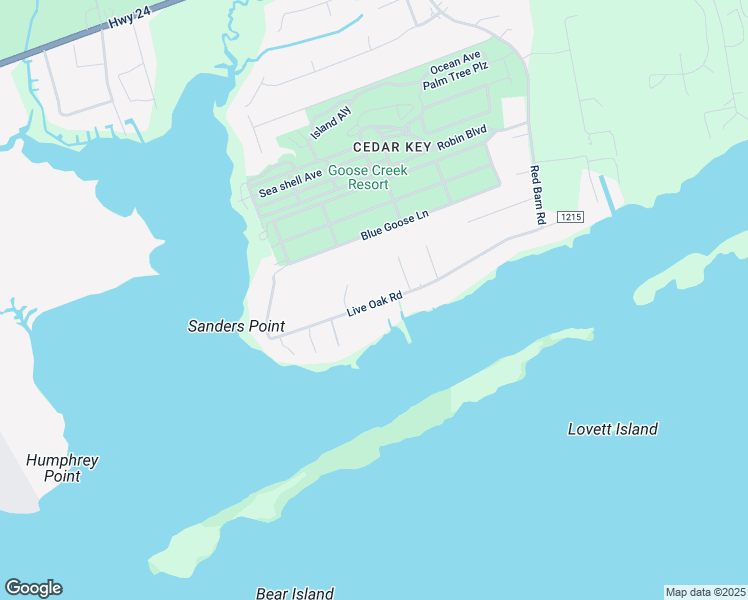 map of restaurants, bars, coffee shops, grocery stores, and more near 282 Live Oak Road in Newport