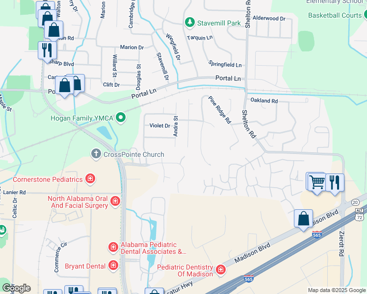 map of restaurants, bars, coffee shops, grocery stores, and more near 197 Evalyn Street in Madison