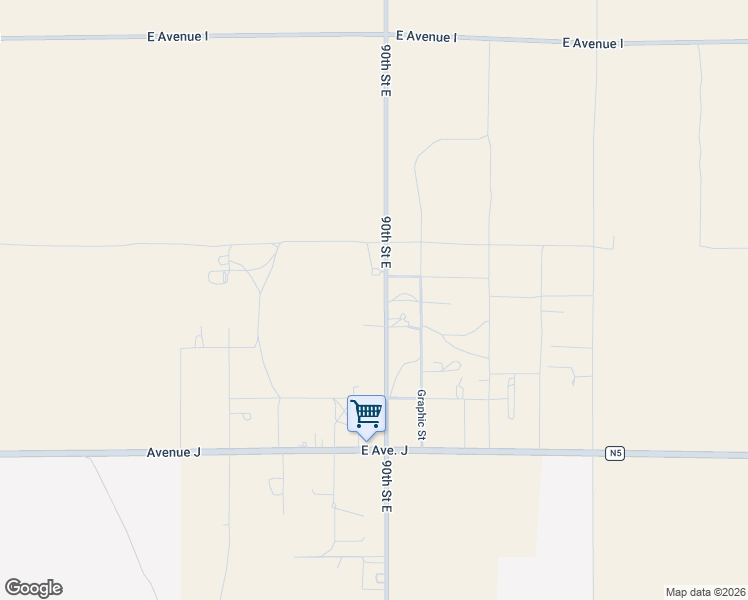 map of restaurants, bars, coffee shops, grocery stores, and more near 44665 90th Street East in Lancaster