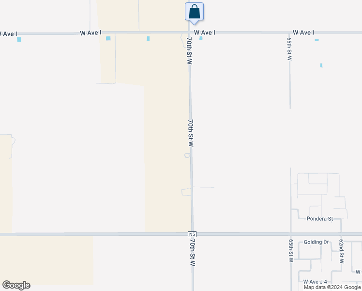 map of restaurants, bars, coffee shops, grocery stores, and more near 70th Street West in Lancaster