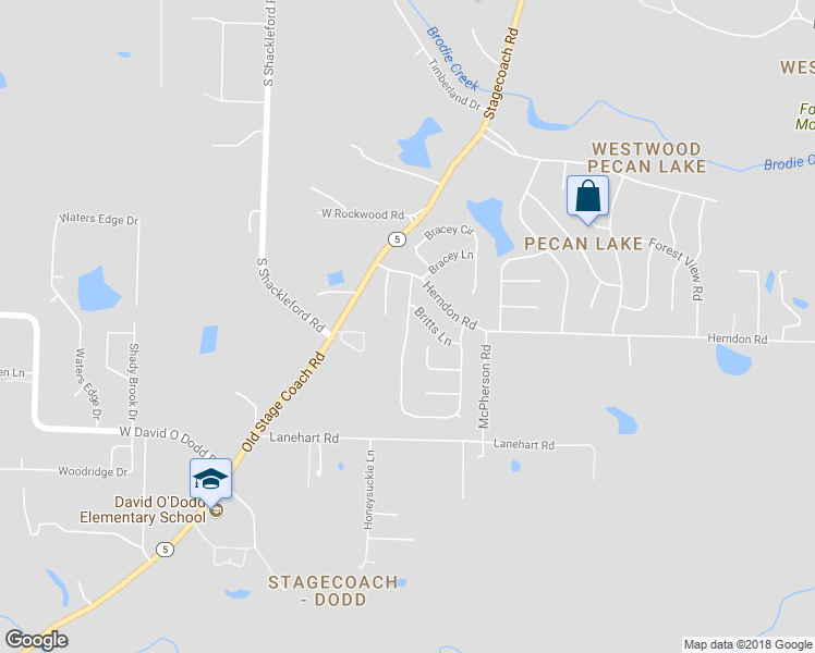 map of restaurants, bars, coffee shops, grocery stores, and more near 5510 Greenwood Acres Boulevard in Little Rock