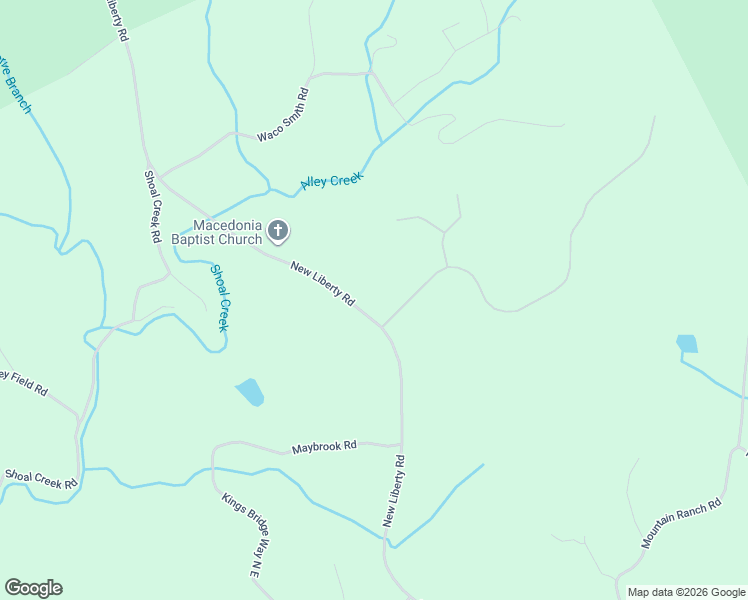 map of restaurants, bars, coffee shops, grocery stores, and more near 6167 New Liberty Road in Clarkesville