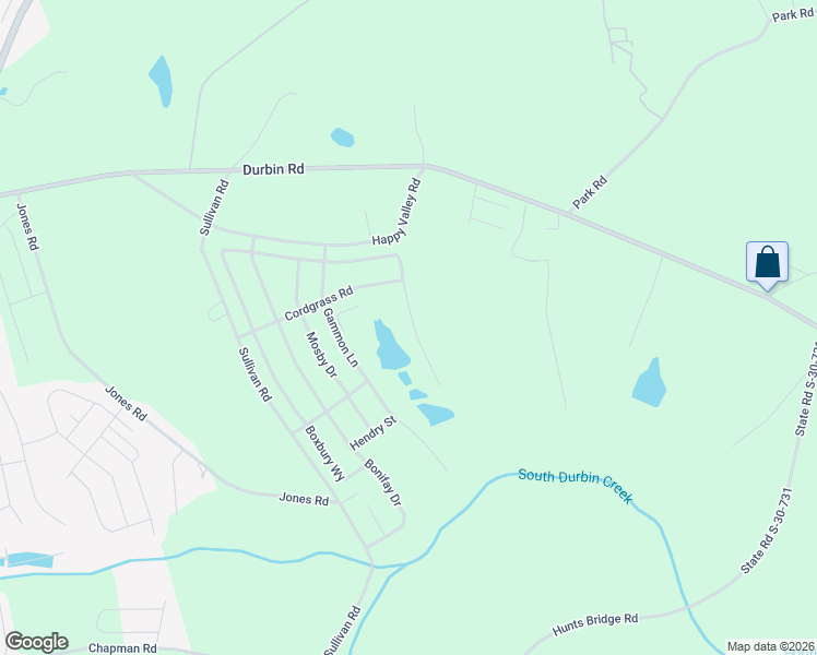 map of restaurants, bars, coffee shops, grocery stores, and more near Flight Park Road in Fountain Inn