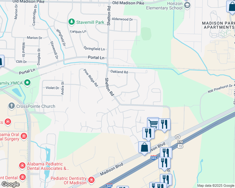 map of restaurants, bars, coffee shops, grocery stores, and more near 140 Summerview Drive in Madison