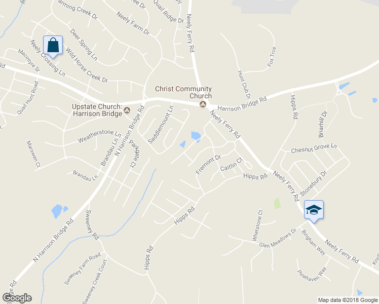 map of restaurants, bars, coffee shops, grocery stores, and more near 21 Martele Court in Simpsonville