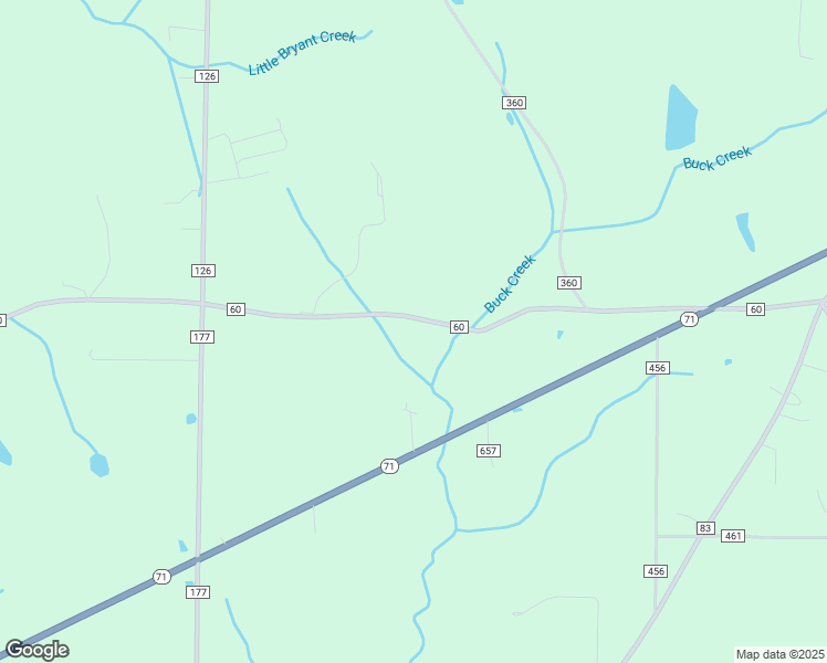 map of restaurants, bars, coffee shops, grocery stores, and more near 3382 County Road 60 in Pisgah