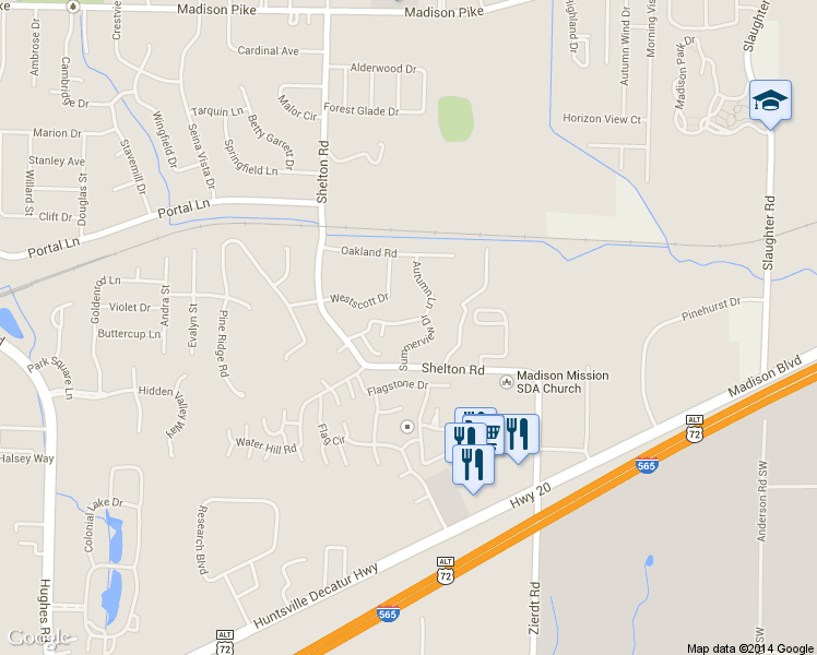 map of restaurants, bars, coffee shops, grocery stores, and more near 211 Summerview Drive in Madison