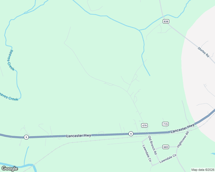 map of restaurants, bars, coffee shops, grocery stores, and more near 5447 Cemetary Street in Fort Lawn