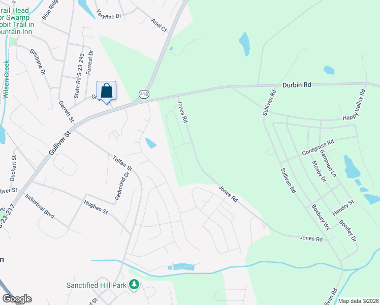 map of restaurants, bars, coffee shops, grocery stores, and more near 784 Jones Road in Fountain Inn