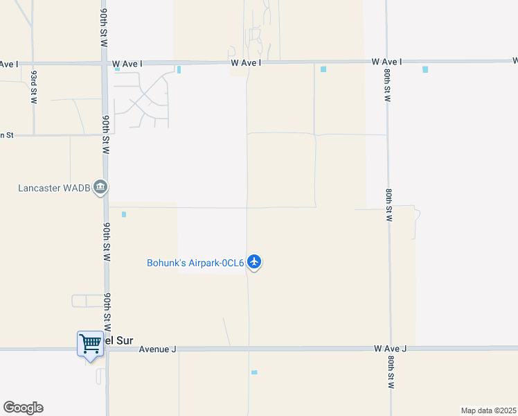 map of restaurants, bars, coffee shops, grocery stores, and more near Lancaster Boulevard in Los Angeles County