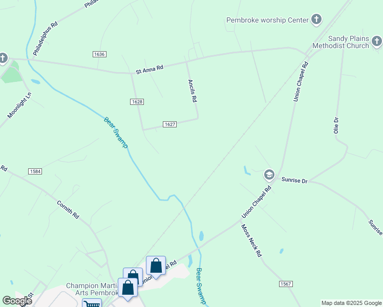 map of restaurants, bars, coffee shops, grocery stores, and more near 14927 Tacoma in Pembroke