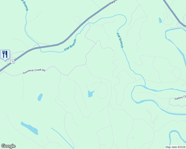 map of restaurants, bars, coffee shops, grocery stores, and more near 360 Hicks Ford Rd in Ellijay