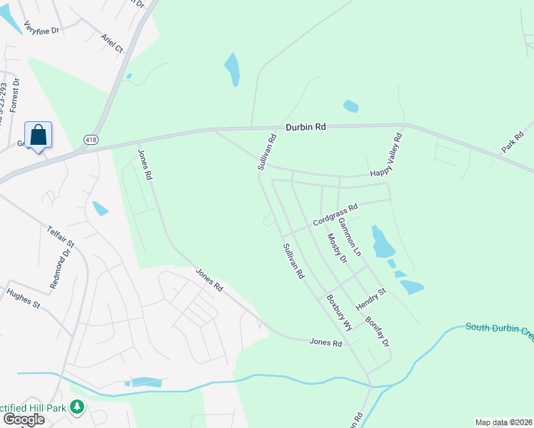 map of restaurants, bars, coffee shops, grocery stores, and more near 35 Hue Circle in Fountain Inn